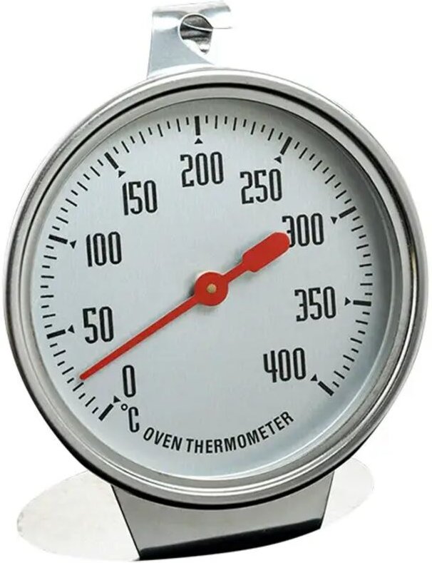 Backofenthermometer 7 x 9 cm mit Haken, Temperaturanzeige, Sofortanzeige, 400 °C Thermometer, Hochtemperatur-Backofenthe...