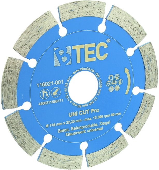 Btec - Diamanttrennscheibe uni cut Pro 115 mm