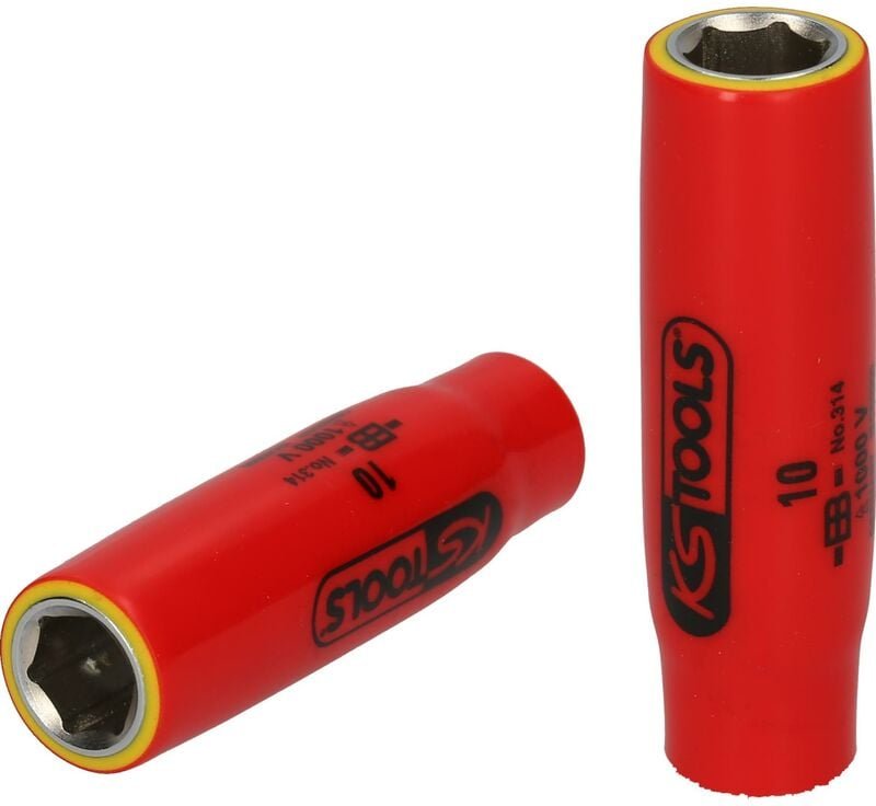 1/4' Stecknuss mit Schutzisolierung, 9mm, lang