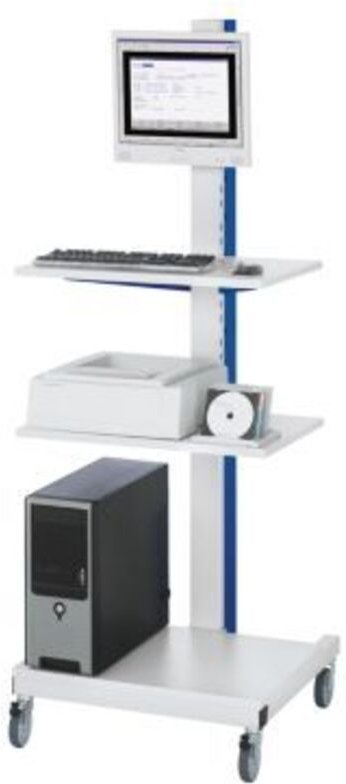 Computer-Ständer mobil BxTxH 650x650x1750mm - RAU