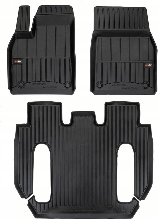 Gummimatten und Fußmatten Tesla Model X ab 2022 - 3D TROUGH