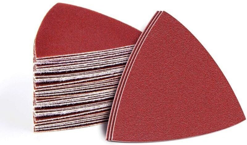 Mehrzweck-Dreieckschleifpapier-Sortiment mit verschiedenen Körnungen (60, 120, 240), 60 Blatt Schleifpapier 80x80x80 mm ...
