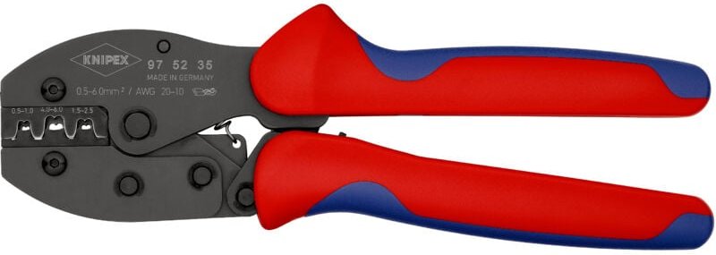 Knipex - 97 52 35 PreciForce Crimpzange mit Mehrko.-Hülle brüniert 220 mm
