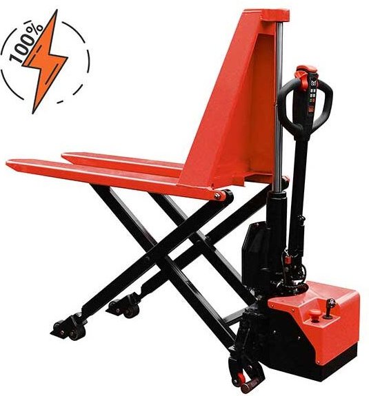 Hochhubwagen, 100 % elektrisch – Elektrische Fahrt und Hub 800 mm – Gabeln 1140 x 560 mm – Tragfähigkeit 1000 kg - HEM10...