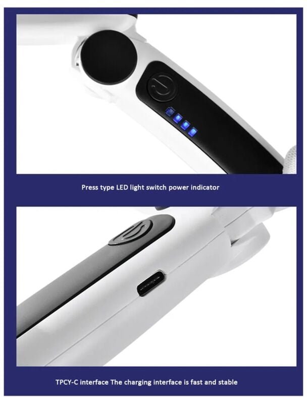 5/20/45-fache Lupe mit 20 LEDs, beleuchtet, wiederaufladbar, Handlesegerät für Senioren mit kleiner Schrift