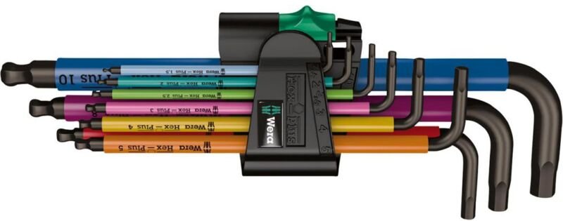 Winkelschlüsselsatz 950/9 Hex-Plus Multicolour Innensechskant 9-tlg. - Wera