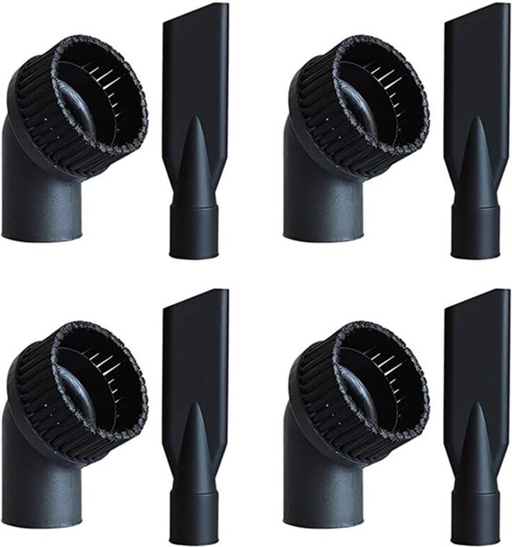 4X Industrielle Vakuum Staubsauger Rund Bürsten und Flach Düsen Sets Innen 44 mm Langlebiges Industrielles Vakuum Staubs...