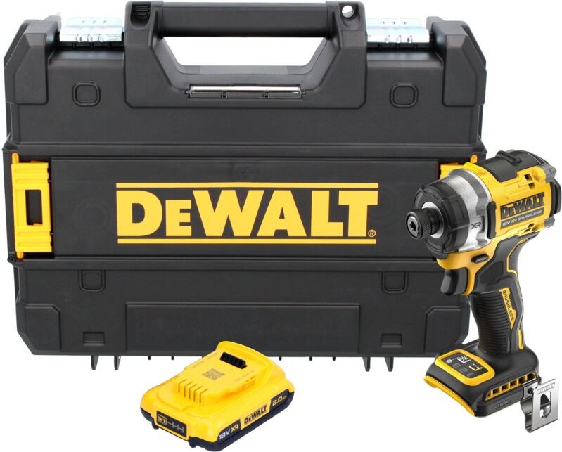 DeWalt DCF 860 NT Akku Schlagschrauber 18 V 282 Nm 1/4" Brushless + 1x Akku 2,0 Ah + TSTAK - ohne Ladegerät