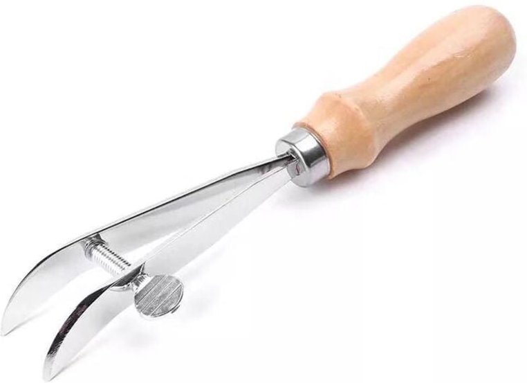 Einstellbare Kantenfalte Lederhandwerk diy Leder Arbeitswerkzeug Holzgriff diy Lederhandwerk,