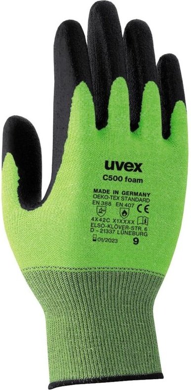 uvex Schutzhandschuh C500 foam grün Gr. 6