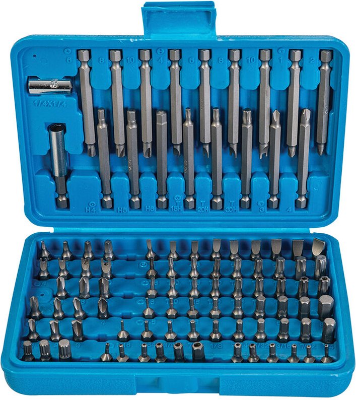 Silverline - Sicherheitsbits 1/4 Zoll Satz 98-tlg.