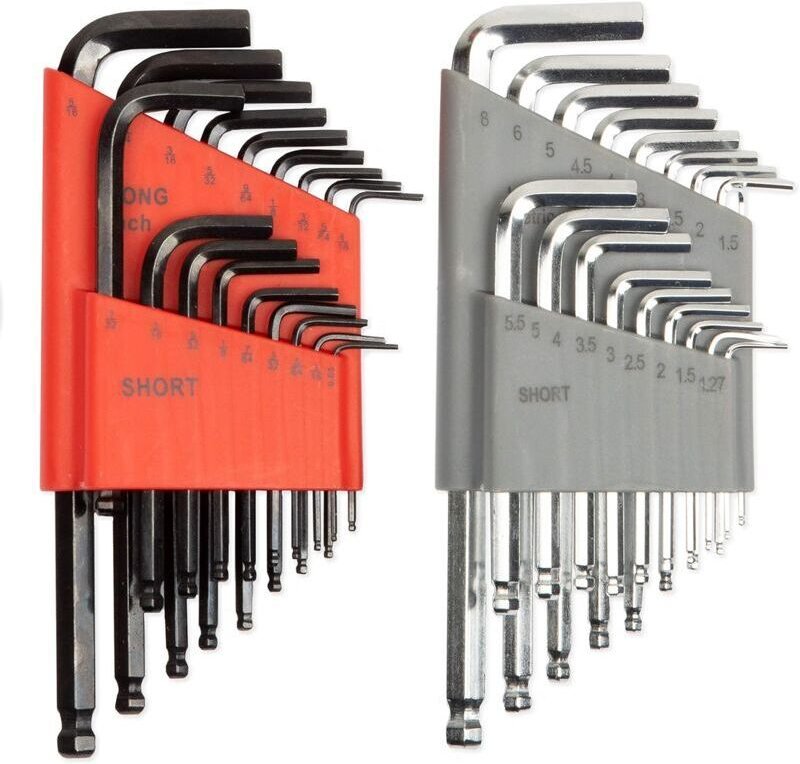 36-teiliger Inbusschlüsselsatz – Inbusschlüssel-/Sechskantschlüsselsatz (metrische und SAE-Größen)