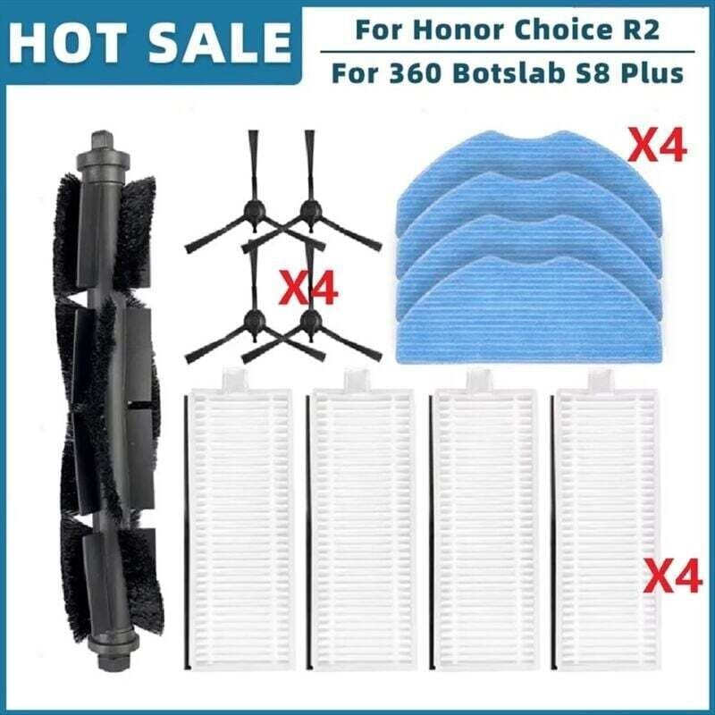 Hauptfilter und Seitenbürste als Ersatzteil für Saugroboter