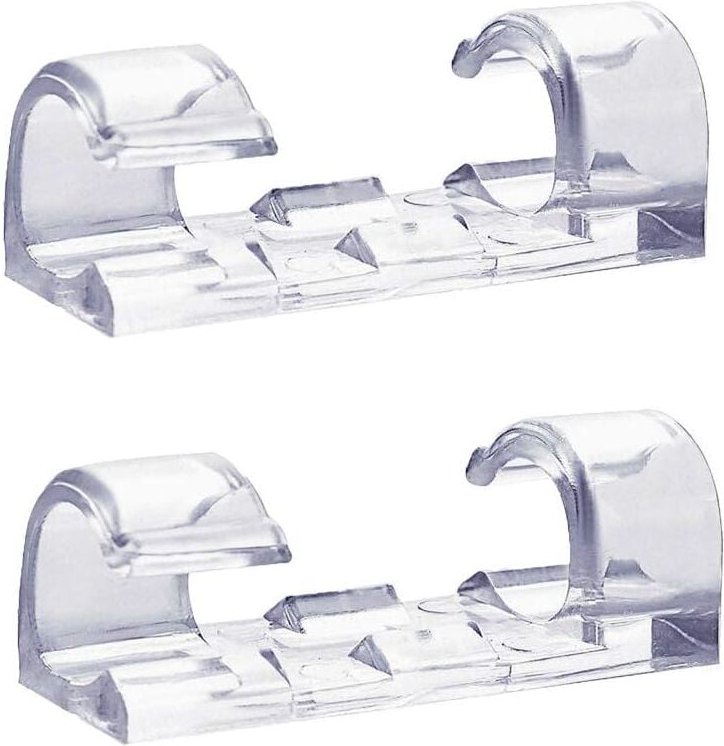 60er-Pack transparente Kabelklemmen, starker, selbstklebender Kabelhalter, robuste Kabelmanagement-Organizer-Klemmen aus...