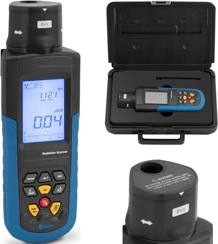 Geigerzähler für radioaktive und Röntgenstrahlung LCD Bluetooth + Koffer