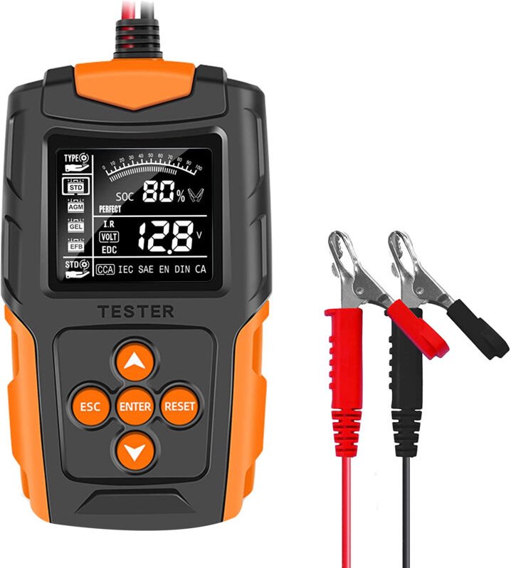 Autobatterietester 12V 24V Automotive Digitaler Autobatterieanalysator Genaues Batteriediagnosetool