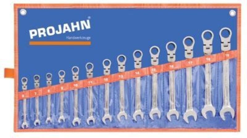 Projahn GearTech Schlüssel Satz Rolltasche flexibel 14 -tlg. 6 - 7 - 8 - 9 - 10 - 11 - 12 - 13 - 14 - 15 - 16 - 17 - 18 ...