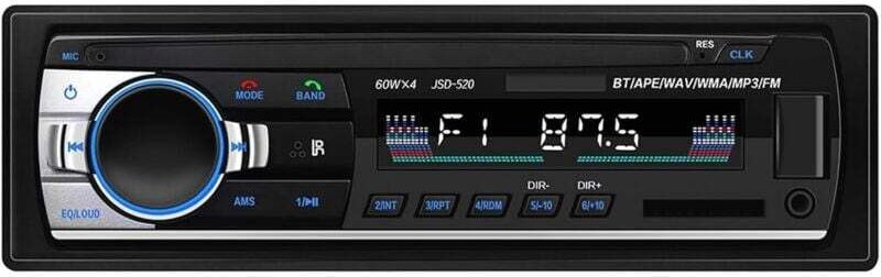 Autoradio Bluetooth FM Stéréo 4x60W Lecteur MP3 USB SD AUX avec Télécommande
