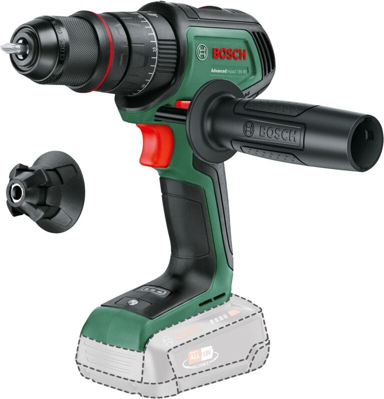 Bosch Akku-Schlagbohrmaschine AdvancedImpact 18V-80 QuickSnap, incl. Zubehör, Karton