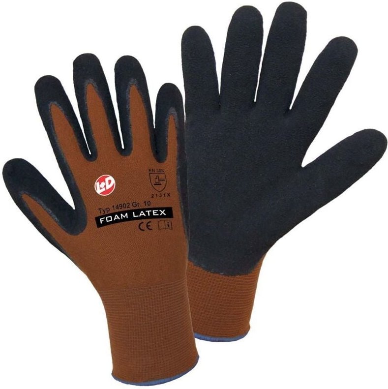 Leipold Doehle Nylon Latex foam 14902-BN Nylon Arbeitshandschuh Größe (Handschuhe): 10, xl en 388:20