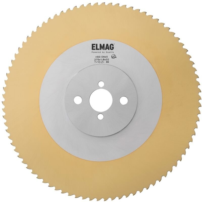 ELMAG Sägeblatt HSS / DMo5 / TiN Beschichtet TiN 275x2,5x32mm, T 3 / 280 Zähne