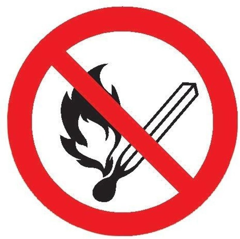 FP - SafetyMarking Verbotsschild Aluminium D200 mm Feuer,offenes Licht und Rauchen verboten