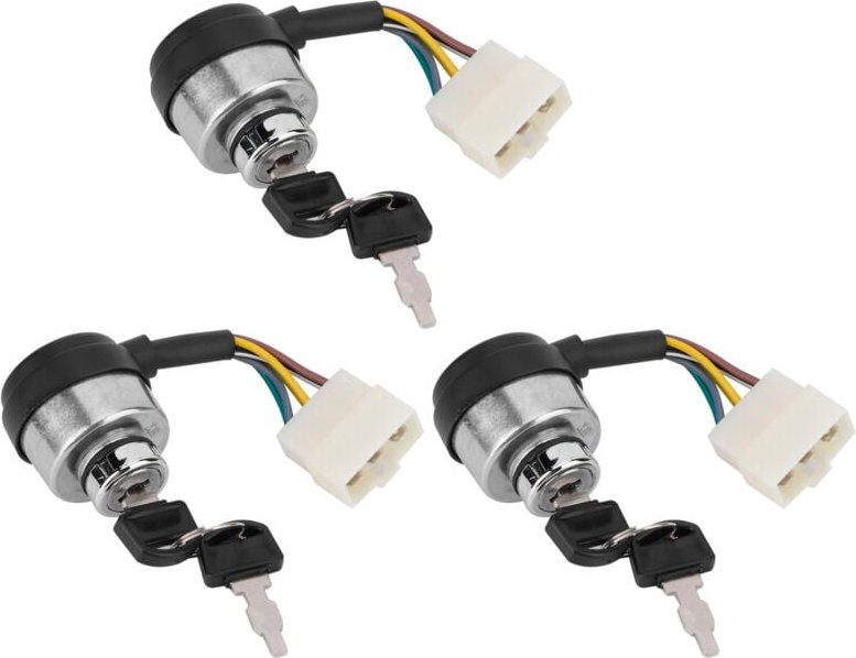 3-adriger auf 6-adriger Zündschalter mit Schlüssel für Benzinmotorgeneratoren 188F/GX390/190F/GX420