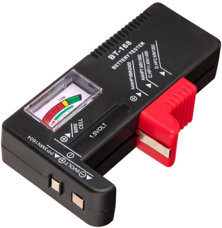Universeller Batterietester, Batteriespannungsprüfer für aa aaa cd 9V 1,5V kodierte Batterien (Modell: BT-168) - Ahlsen