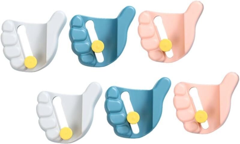 Stück Wandmontierte Moppclips, kein Bohren erforderlich, Makramee-Regal, rutschfeste Besenclips zur Wandbefestigung