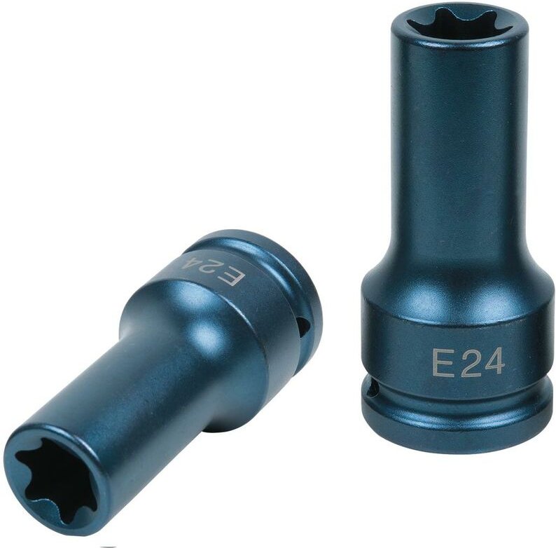 Ks Tools 3/4 Torx-E-Kraft-Stecknuss, lang, E24, für die Montage und Demontage von Zylinderkopfschrauben an Nutzfahrzeuge...
