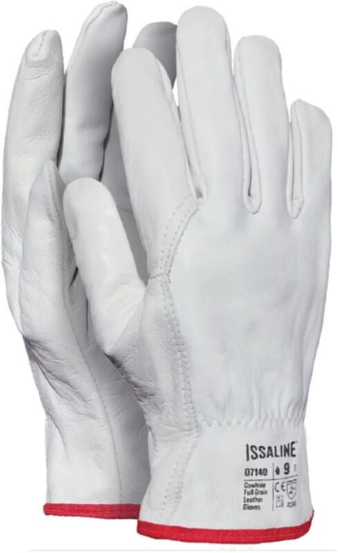 Issaline - Top Industrial Starter 07140 weiße Vollnarbenlederhandschuhe - 11 (xxl) - Weiß