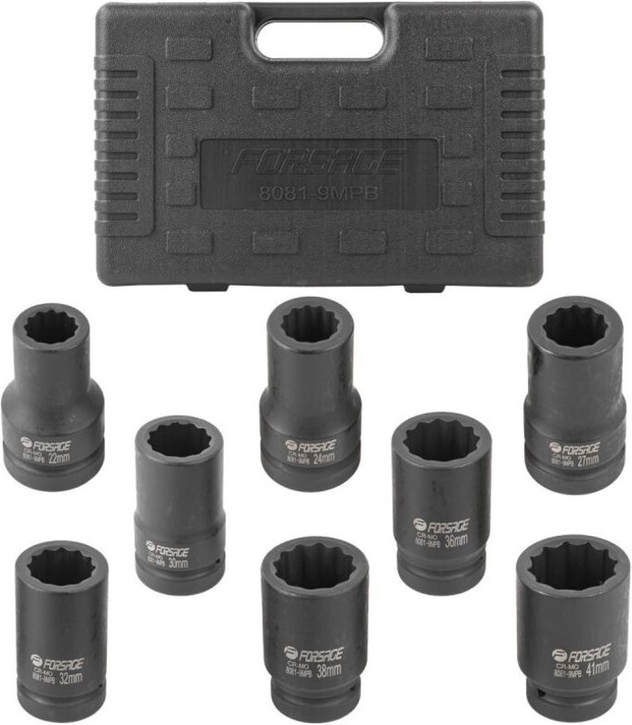 Kraftsteckschlüsselsatz 1"" 12-kant 22-41mm