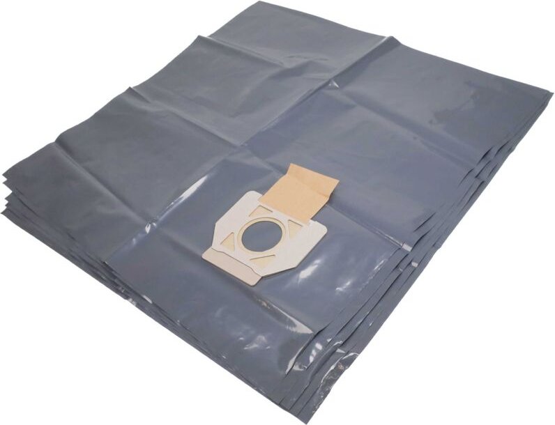 vhbw 5x Entsorgungsbeutel kompatibel mit Nilfisk Attix 360-11 Staubsauger - 35,3cm x 20,9cm Grau