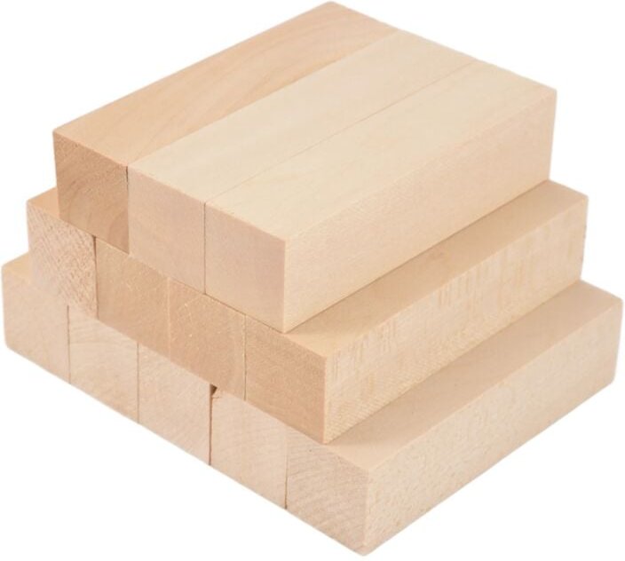 Schnitzen und Von HolzblöCken, Unbehandelte HolzblöCke, Lindenholz SchnitzblöCke, Weichholz Satz für SchnitzanfäNger