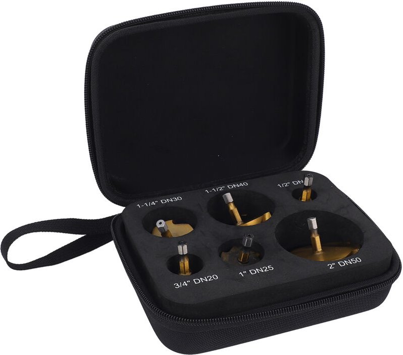 ViaGasaFamido PPR Stufenbohrer-Set, Kohlenstoffstahl, präzises Rohrbohren, 6 Spezifikationen für PPR-Kunststoffwasserroh...