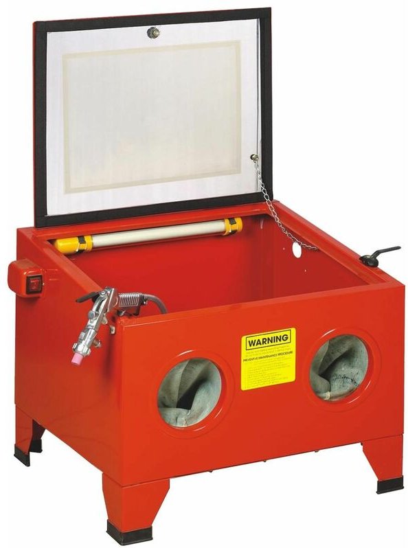 Varan Motors - NESB-09-B SANDSTRAHLKABINE MIT PISTOLE UND 4 DÜSEN SANDSTRAHLGERÄT KABINE SANDSTRAHLER 90L