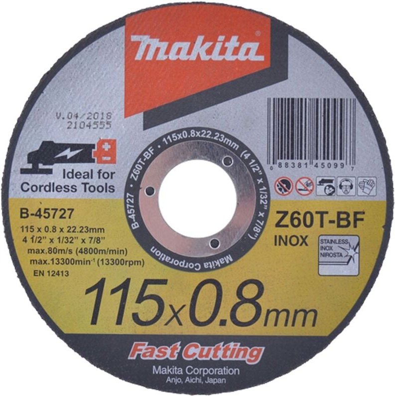 B-45727 Trennscheibe 115x0,8mm inox - Makita