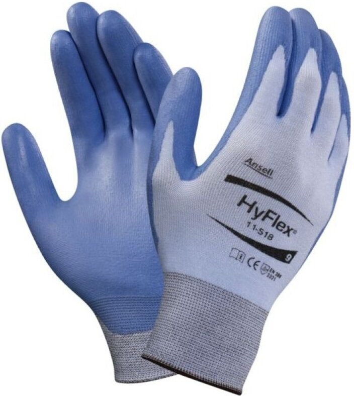 12 Gant Polyurethan Handfläche Überzogen Nylon Blau Größe 8 18488-8