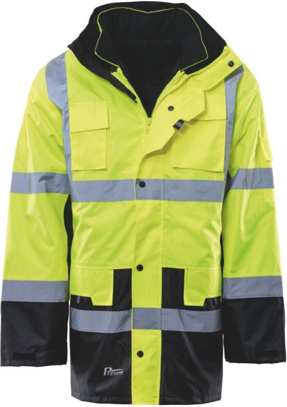 Asatex Warnschutz-Parka PREVENT, gelb / schwarz, Unisex-Größe: S