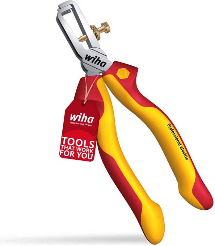 Wiha - Abisolierzange Professional electric 160 mm i Zange für Elektriker i Litzen bis ø 5 mm/ 10 mm² i mit Öffnungsfede...