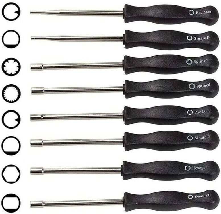 8PCS Tournevis de Carburateur Différents, Ensemble d'Outils de Réglage du Carburateur Réglage du Carburateur pour Moteur...