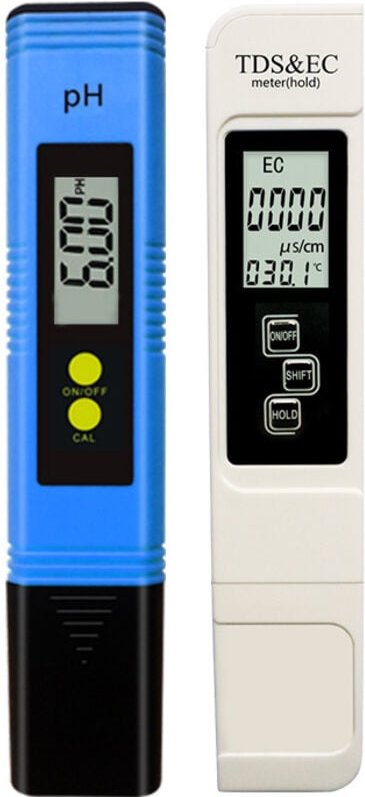 Medidor de pH, pH, TDS y CE, comprobador de temperatura, bio 5 en 1, comprobador de calidad del agua con pantalla LCD, c...