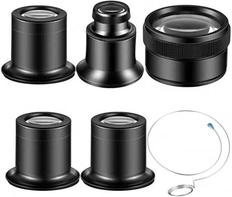 Tragbares Monokular-Vergrößerungsgerät 5x, 10x, 15x, 20x, 30x für Juweliere, Uhrmacher und Präzisionsarbeiten