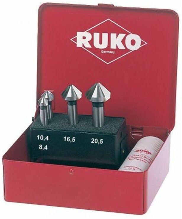 Senker-Set (Senker) RUKO DIN 335 Hochgeschwindigkeitsstahl (HSS) 4 Stücke