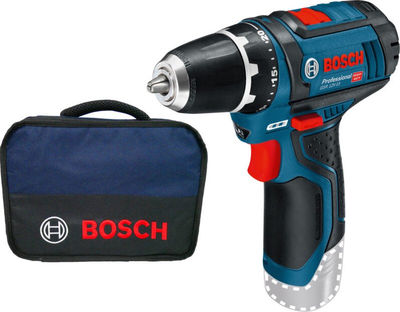 Akku-Bohrschrauber gsr 12V-15 Solo im Softbag - Bosch