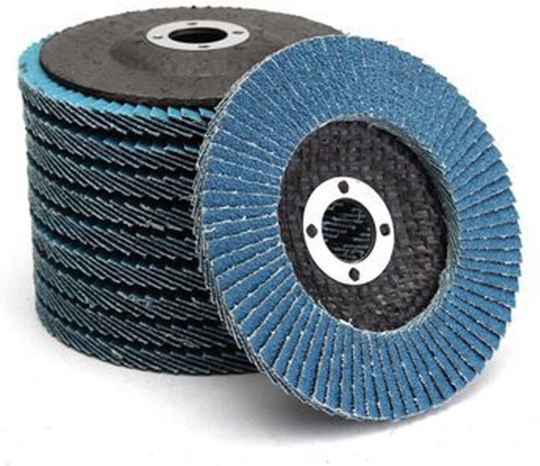 Scheiben │ blau │ 10 Stück │ Ø 125 mm │ Körnung 80 │ Edelstahl │ Schleifscheiben │ Fächerscheiben, T-Audace