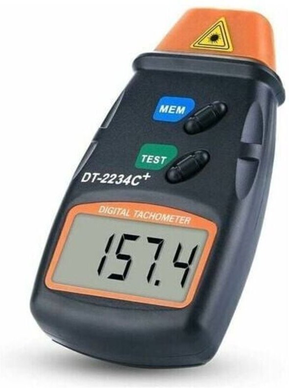 Digitaler Drehzahlmesser, kontaktloser Drehzahlmesser, LCD-Digitaldrehzahlmesser, Drehzahlbereich 2,5–99.999 U/min, mit ...