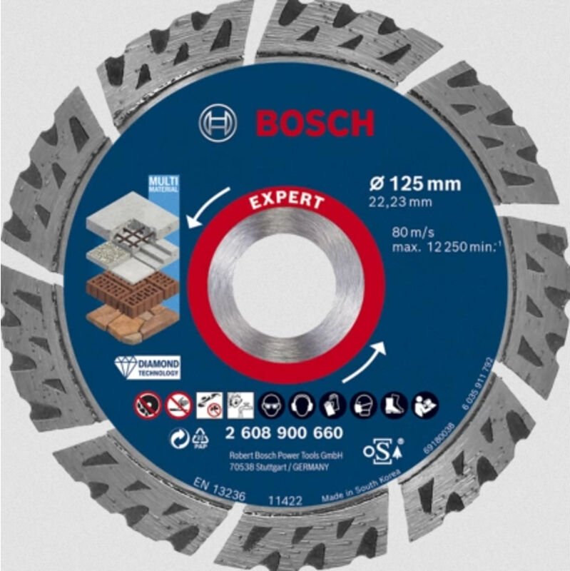 Dia ts MultiMat 125x22.23x2.2x12 ex - 2608900660 - Bosch