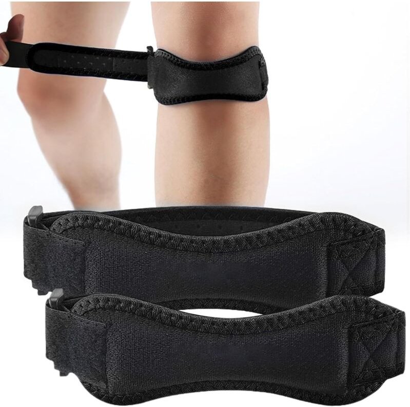Zweiteilige Kniebandage für die Patellasehne, verstellbare Sport-Kniebandage, Kniebandage bei Patellasehnenbeschwerden f...