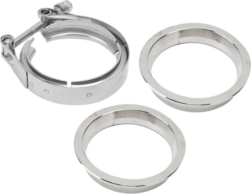 Eosnow Auto -V -Band -Klemme Abgasabgussflansch -Kit 304 Edelstahl (3,0 Zoll / 76 mm)